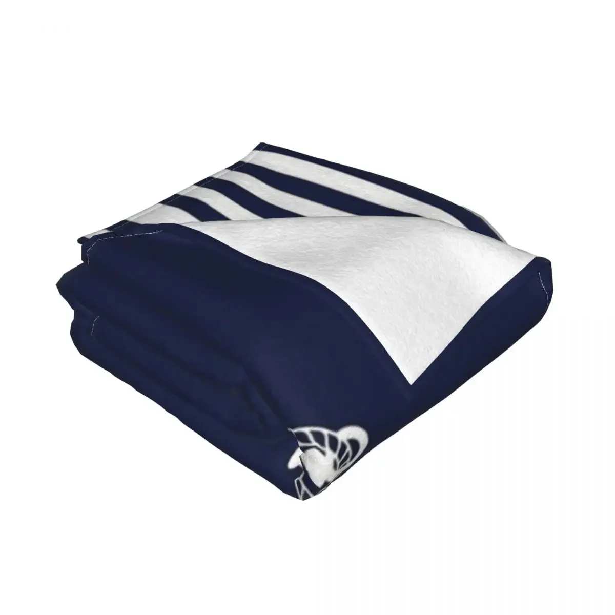 Nautical Navy Blue Stripes And White Anchor Blanket Cover Plush Throw Blankets Bedding Couch Portable Soft Warm Bedspread