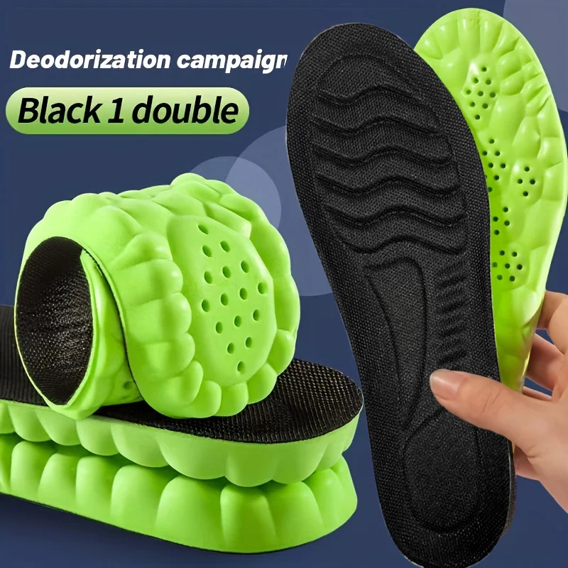 Shock Absorption Comfortable Breathable Wormwood Deodorant Insole Arch Support Latex Soft Sweat Absorbing Running Feet Care