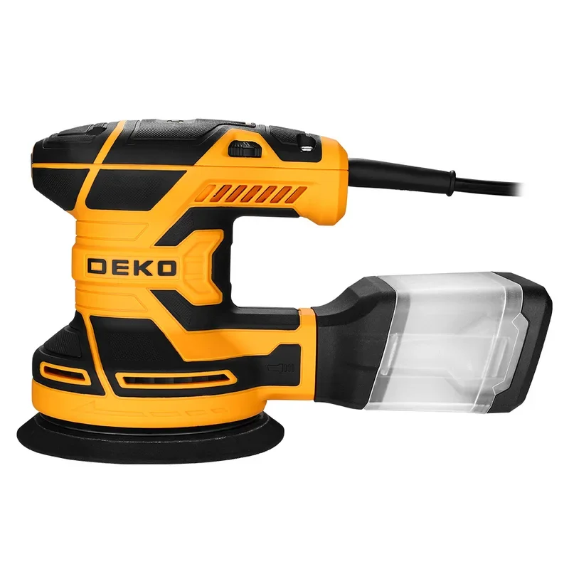 DEKO-DKOS32XL125 Random Orbit Sander, House DIY Carpenter Polisher, Strong Dust Collection, Speed 14000pm, 320W