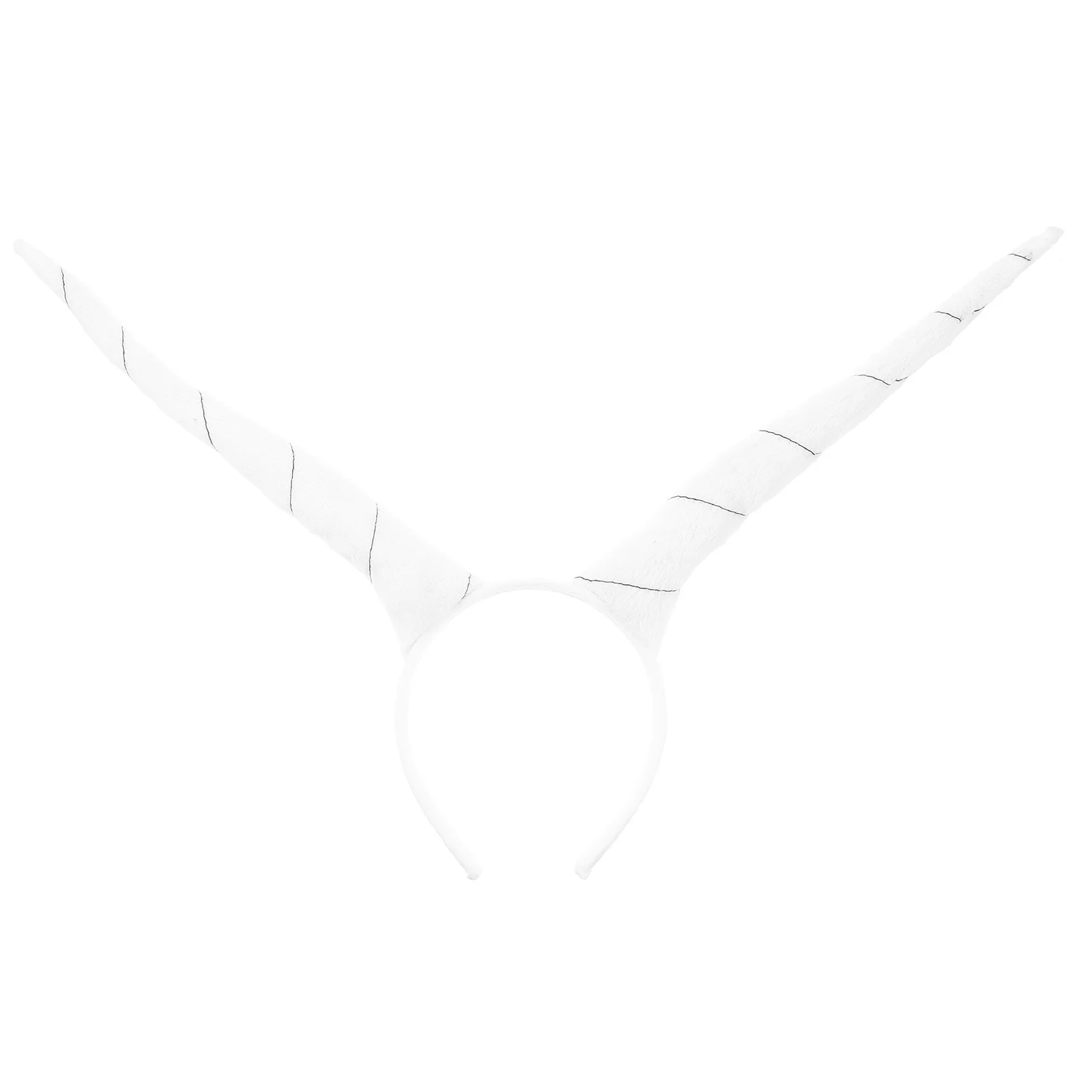 

Simulation Bull Horn Headband White Premium Lightweight Hair Hoop for Cosplay Party Performance Decorative Photo Prop