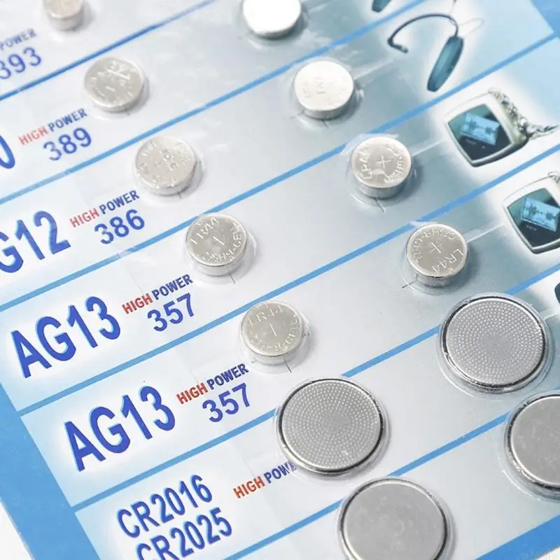 918C 24Pcs AG1/AG3/AG4/AG5/AG10/AG12/AG13 배터리 세트 시계 시계 카메라 혼합 버튼 코인 셀 배터리 CR2016 CR2025