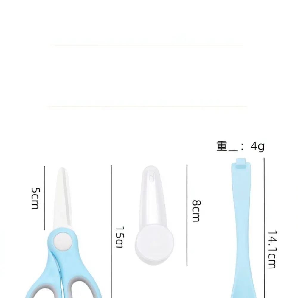 Baby Food Cutting Scissors Zirconia Ceramic Blade Infant Feeding Tool Easy Clean Heat Resistant With Protective Box