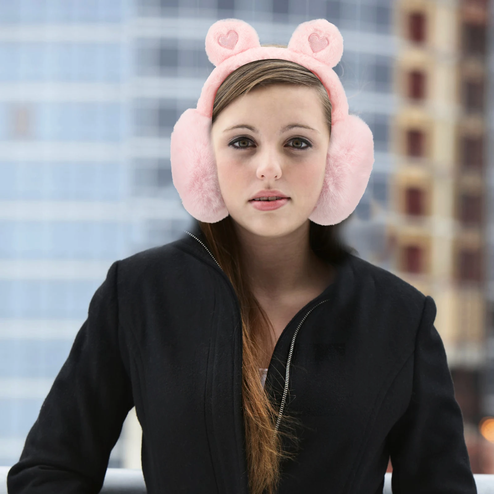 Mulheres earmuff adultos aquecedor de orelha de pelúcia aquecedor de orelha ao ar livre 2025 nova moda muff para crianças esqui ao ar livre inverno