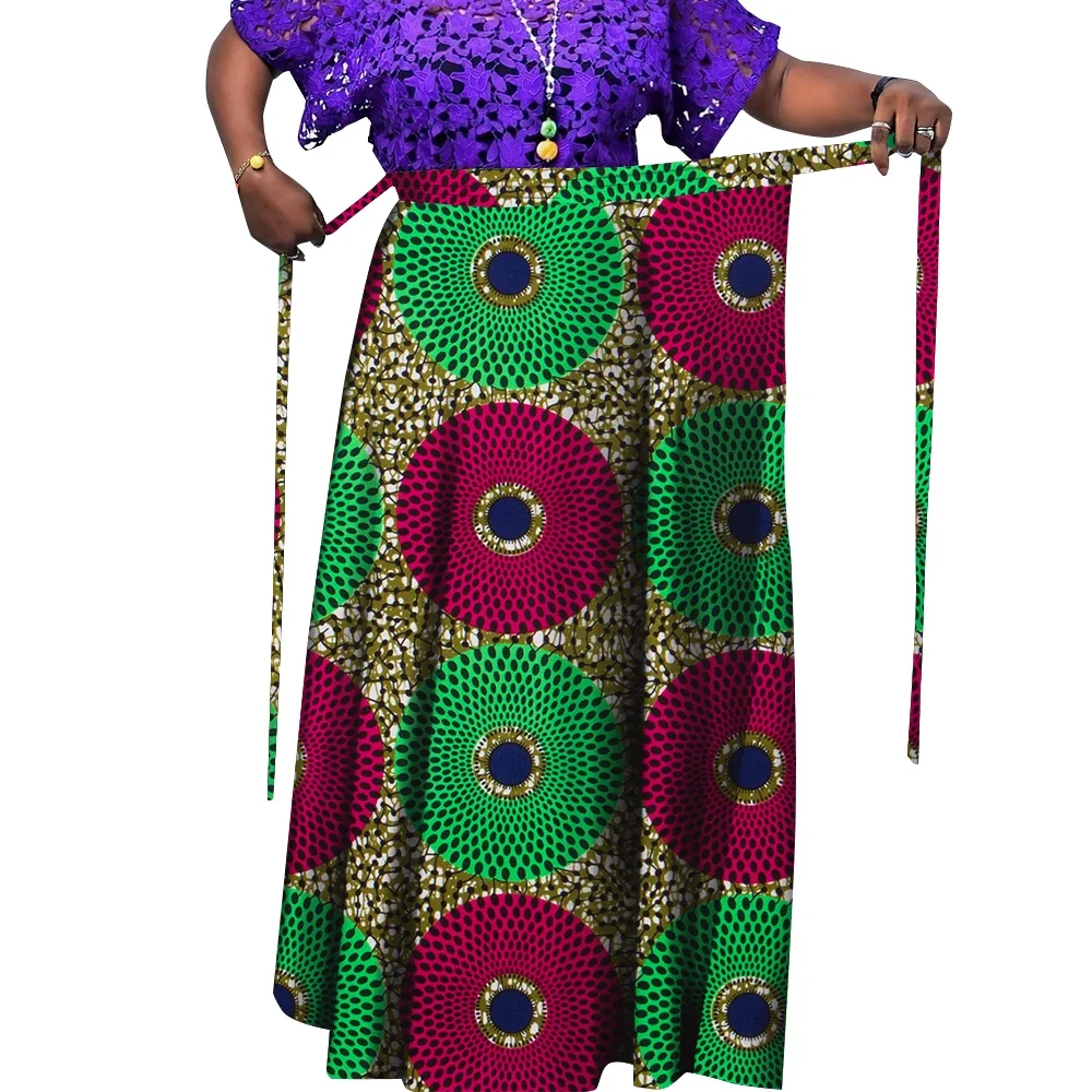 Orientar Frauen traditionelle Meerjungfrau langen Rock Kleid Afrika Bazin Riche Print Kleidung Dame Frauen Lendenschurz plus Größe WY9792-2