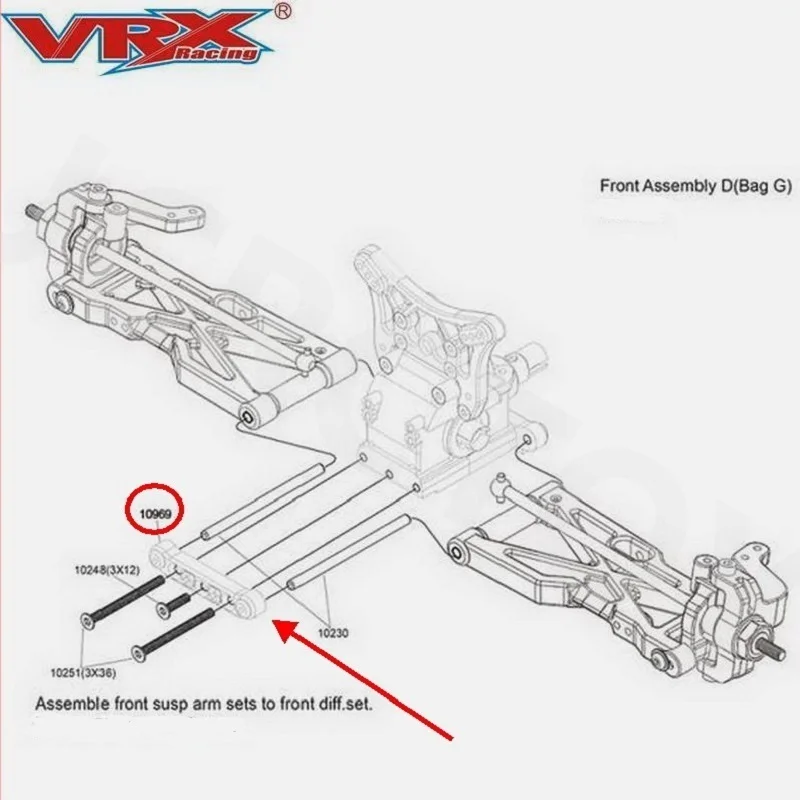 RC VRX 10969(10120 )Front Arm Fixed Seat For 1/10 VRX Racing RH1043 RH1045 RH1043SC RH1045SC RH1011 RH1013 RH1018 RH1019