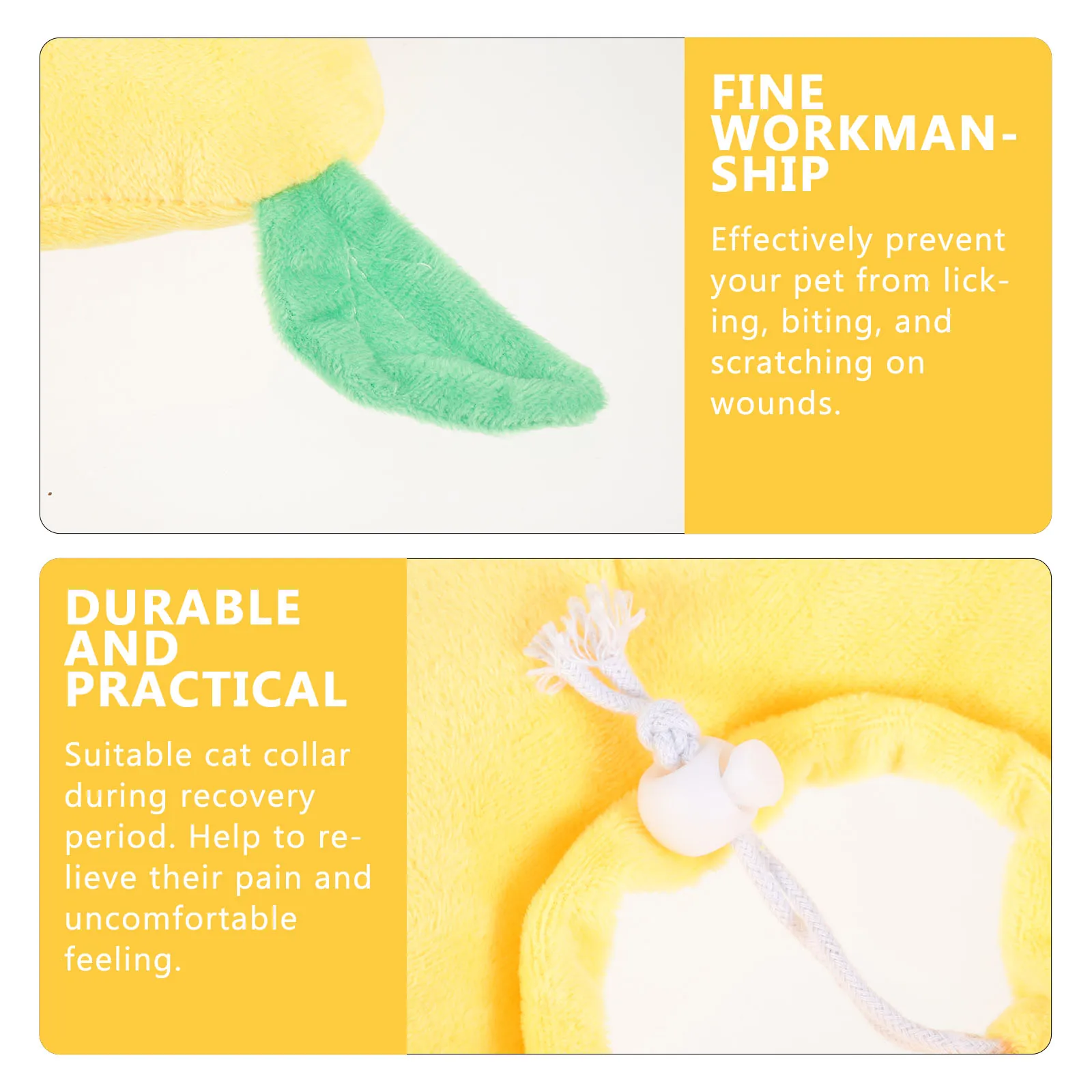 

Pet Collar Kitten Neck Cone after Surgery Soft Protective Wearable Fruits Design Cat Recovery Comfortable Anti Bite Dog