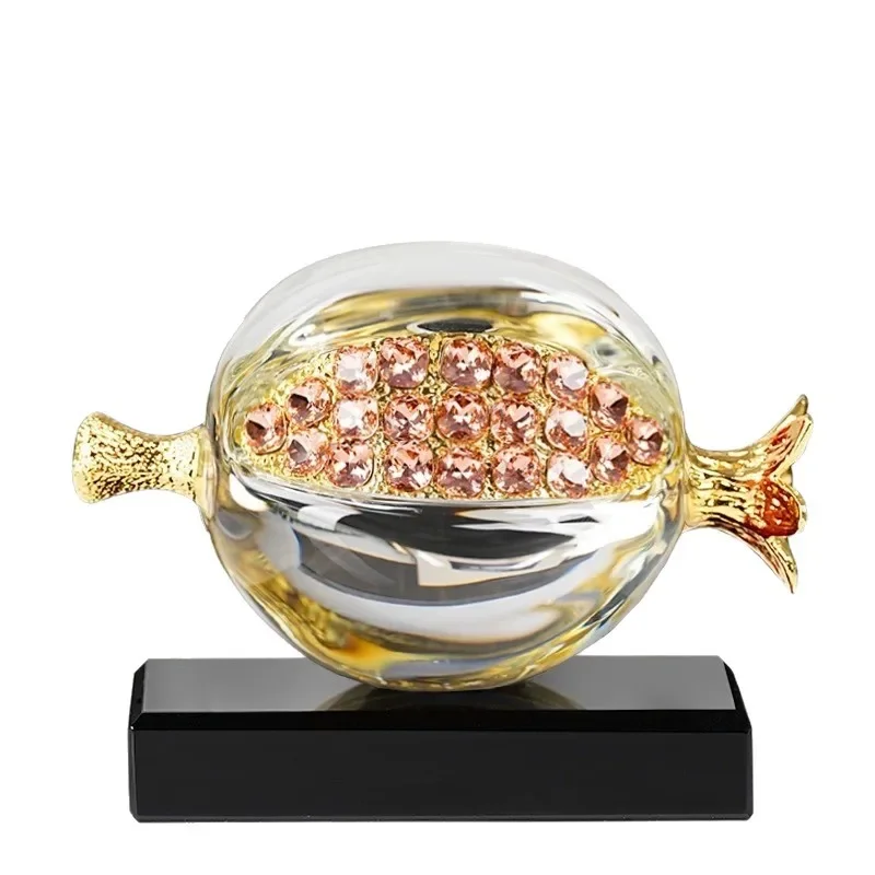 High-end crystal pomegranate ornaments, many children and many blessings, exquisite home living room decorations