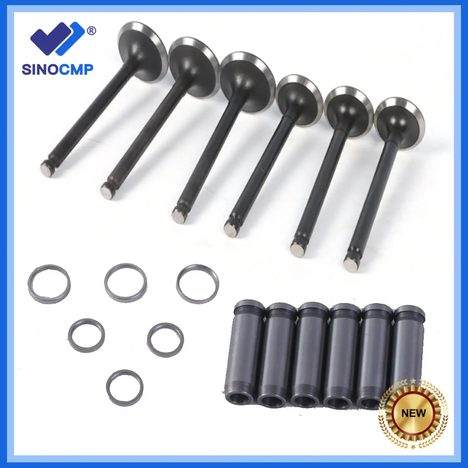 

New Valve Guide Seat Intake Valve & Exhaust Valve For Yanmar 3TNA72 Engine Excavator Parts