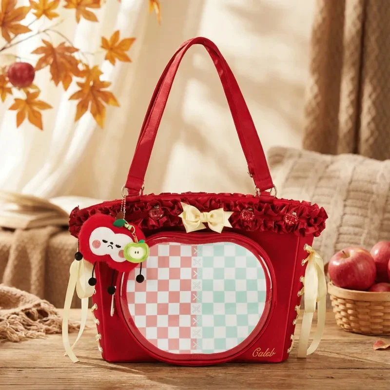 Y2K Love And Deepspace Apple Itabag Tote Bag Funny Badge Display Doll Bag Large Capacity Shoulder Crossbody Commuter Bag New