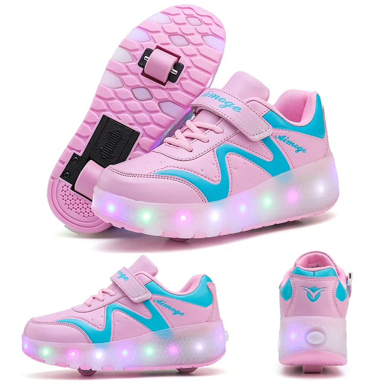 

Fashion Luminous Roller Skates LED Light Skates Simple Fashion Indoor Skating Trend Sneakers Boy Girl Birthday Gift