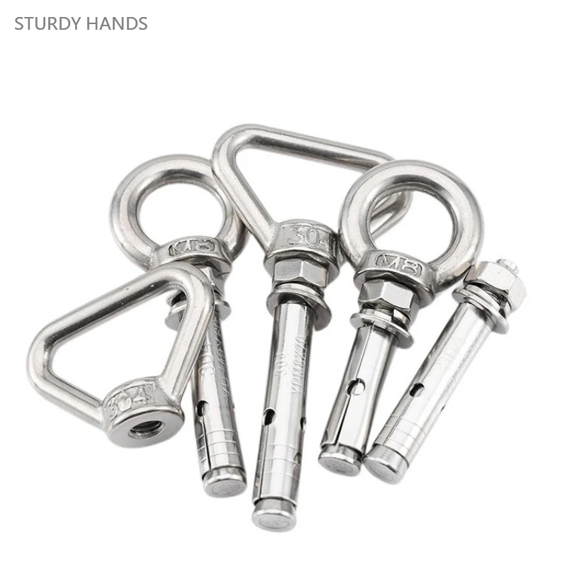 1PCS 304 stainless steel expansion screw multifunctional triangular lifting ring hook water heater expansion bolt