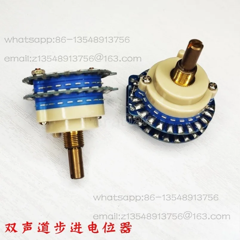 24-bit 10/20/50/100/250K Step-by-step Volume Machine, Potentiometer, Round Handle, Two-channel Off-the-shelf Express