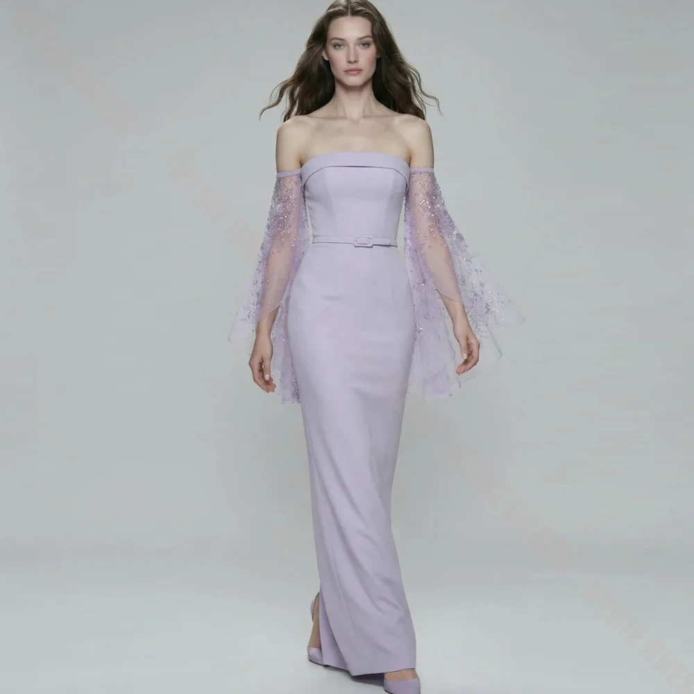 Customized Mother of The Bride Dresses 2026 Fashion Strapless Decoration Sleeves Split Formal Wedding Guest Gowns Party Dresses