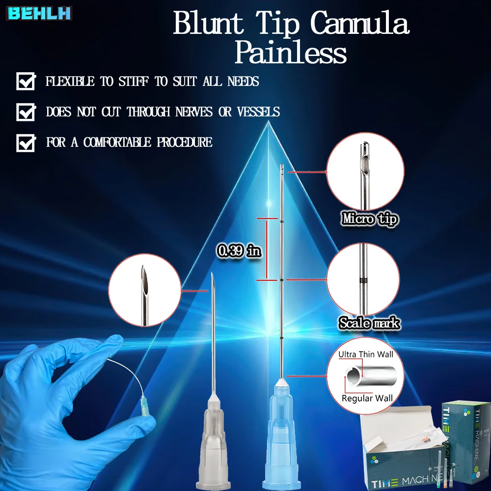 

Disposable Blunt Tip Cannula Needle For Filler Injection 18G 21G 22G 23G 25G 27G 30G Uric Acid Facial Filling Nose