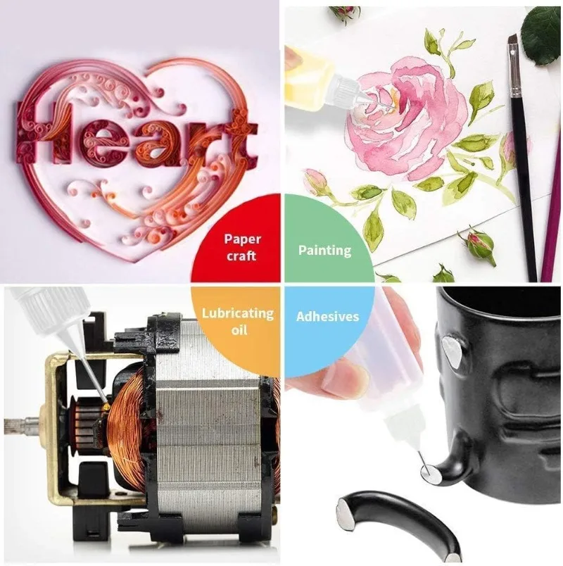 50/5 قطعة من البلاستيك القابل للعصر تلميح زجاجة إعادة الملء قضيب زجاجات مع إبرة تلميح قبعات لموزع السوائل النفط الصباغ الغراء #6