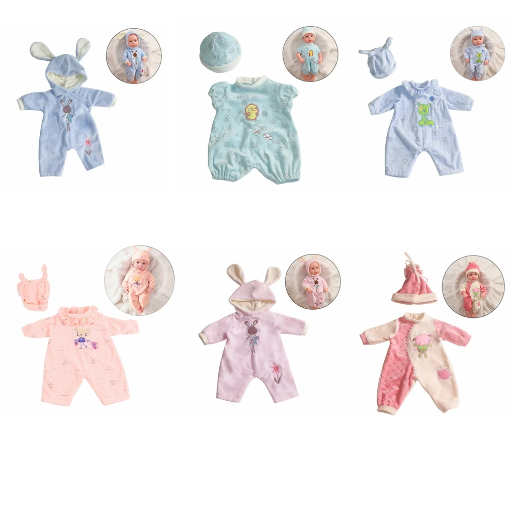 Doll Clothes Plush Jumpsuits For 40cm Reborn Doll 16inch Baby Dolls Accessories DIY Toys Bodysuit Doll Clothes And Accessories