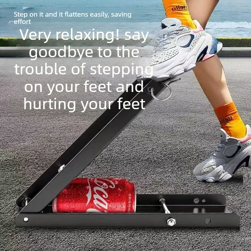 

Wall-Mounted Hand-Pull Can Crusher & Opener, Smasher for Coke & Sprite Bottles, Space-Saving Kitchen Gadget