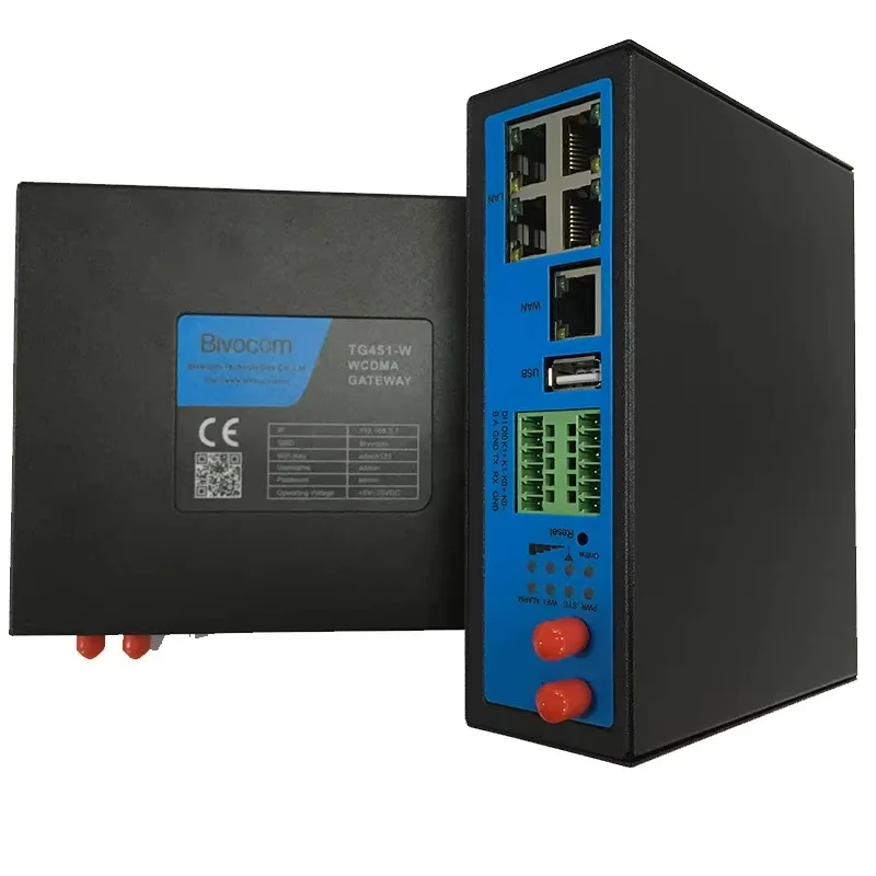 TG451-LF NB-IoT LTE-M 4G Industrial Gateway IP30 Metal Housing Modbus RTU/TCP Communication Networking Manufacturer