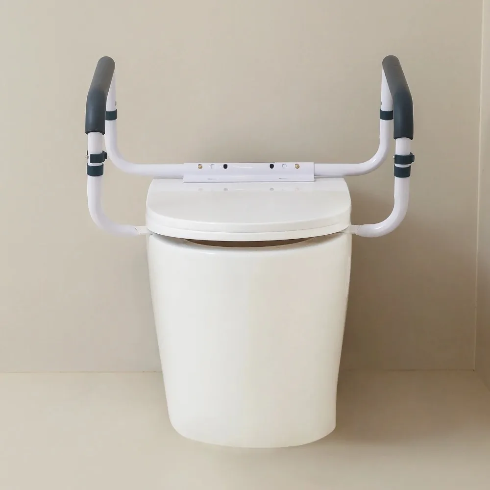Toilet Safety Rail Seat Frame for Elderly Adjustable Handrail Grab Bar