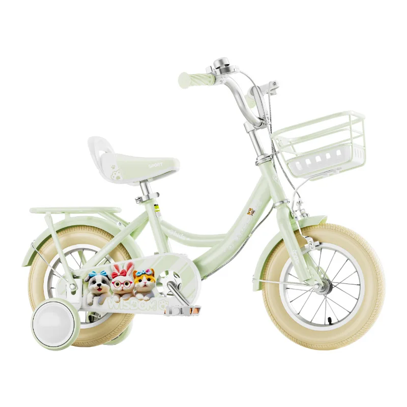 

Children's Bicycle New Style Girl 3+ Years Old 12 14 16 18 Inch 2-Wheel Bicycle High Carbon Steel with Frame Front Basket