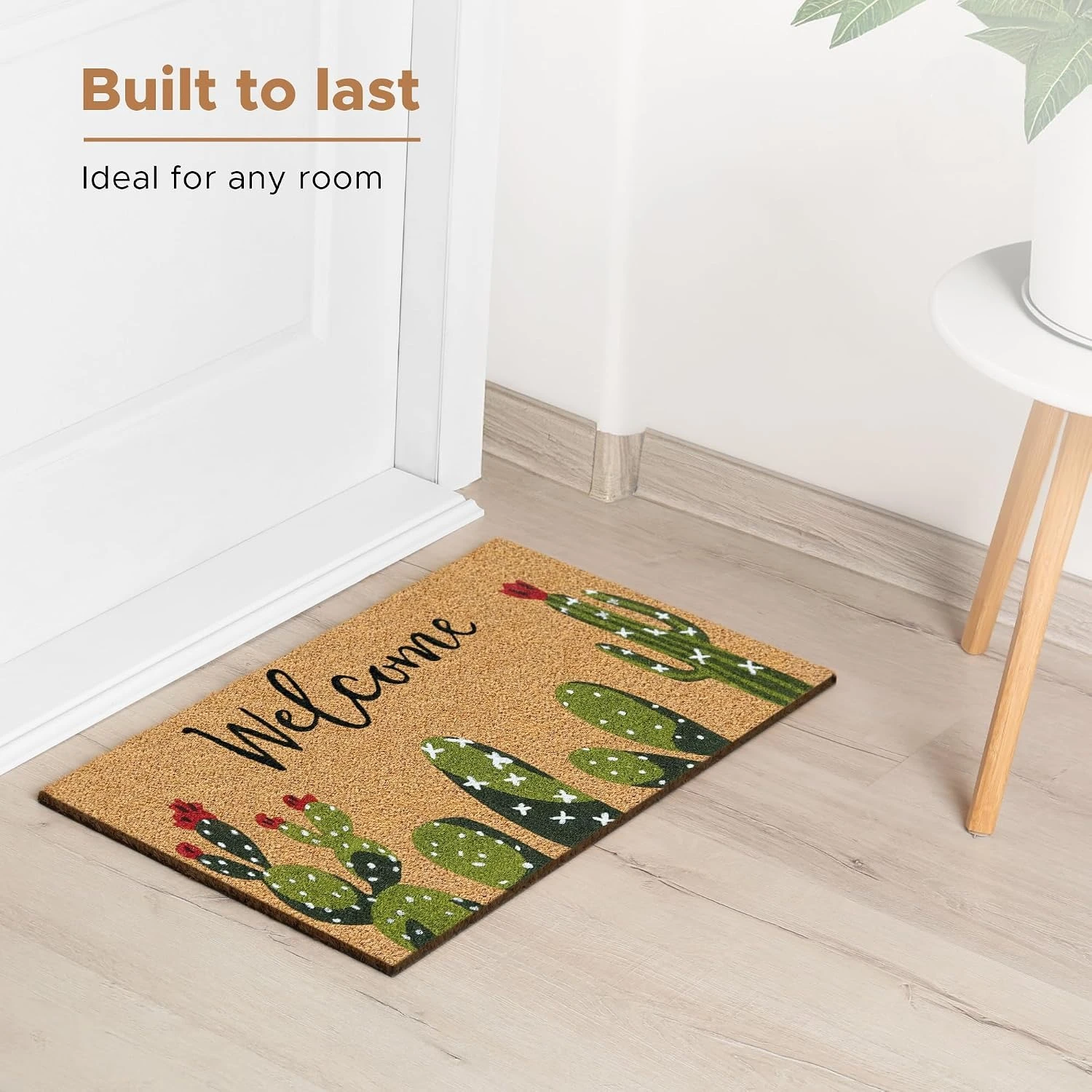 Washable Beige Floral Vintage Flower Doormat Welcome Small Door Mat Entrance Entry Door Rug Indoor Outside Machine Wash Lounge