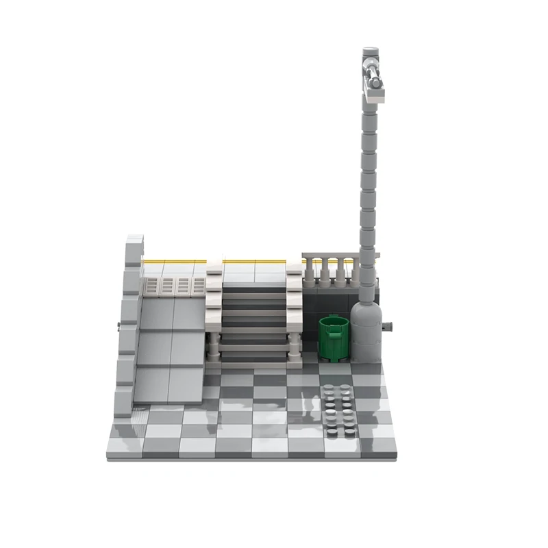 MOC City Creative Idea Train Platform Train Station اللبنات الطوب DIY ألعاب فنية لهدايا الأطفال #4