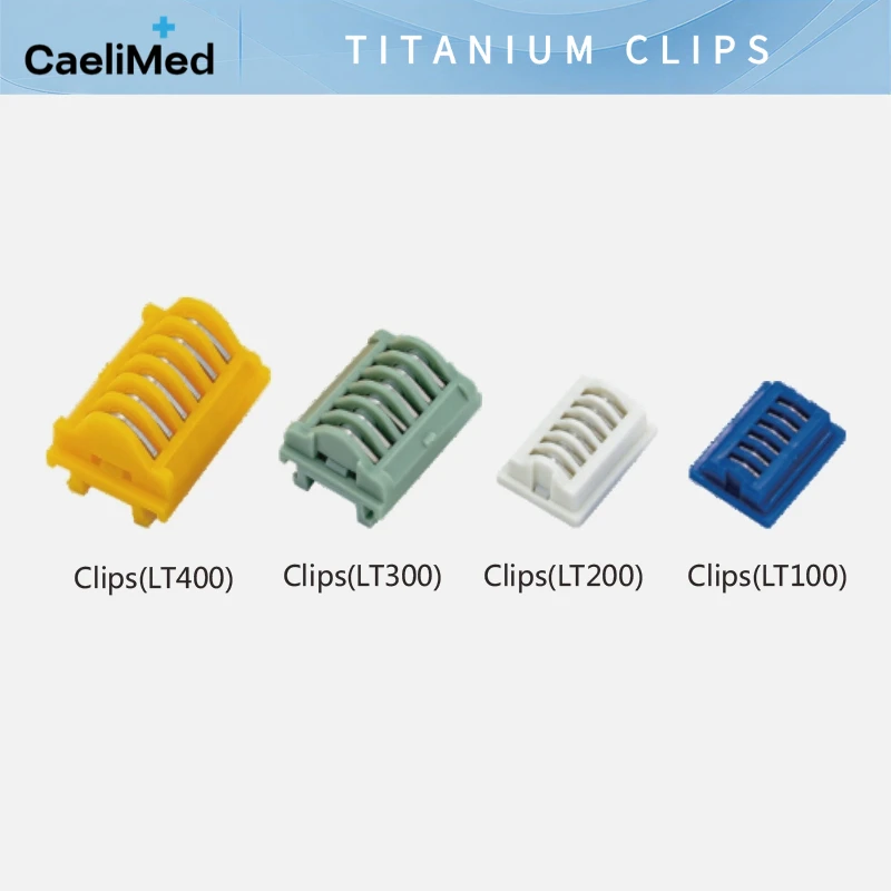 

Titanium Ligating Clips, 120pcs per Box LT100 LT200 LT300 LT400, Hemostatic Clips for Laparoscopic Minimally Invasive Surgery