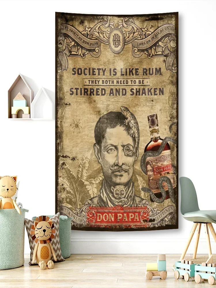 90x150CM 3X5FT Don Papas Rum Flag Polyester Printed Wine Banner For Decor