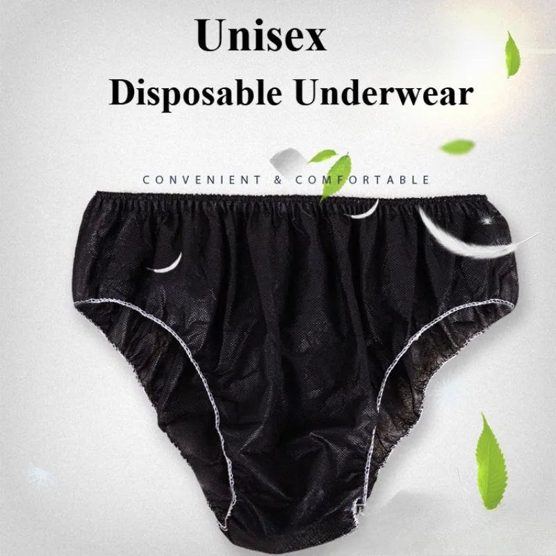 30Pcs Unisex Briefs Non Woven Fabric Breathable Disposable Panties for Women Men Hotel Business Trips Spa Wash-Free Underwear