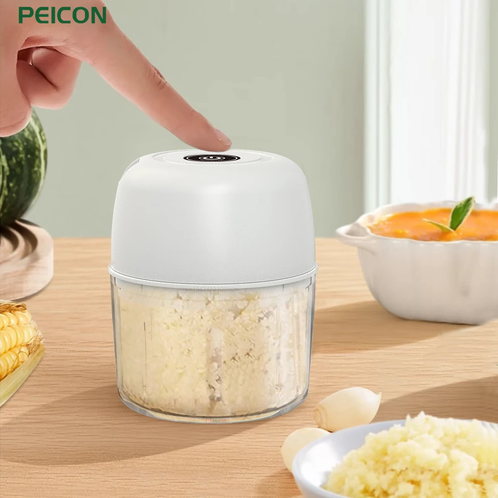 

Electric Garlic Chopper Mini Vegetable Chopper Meat Grinder Rechargeable Garlic Onion Herbs Chopper Masher Machine for Kitchen