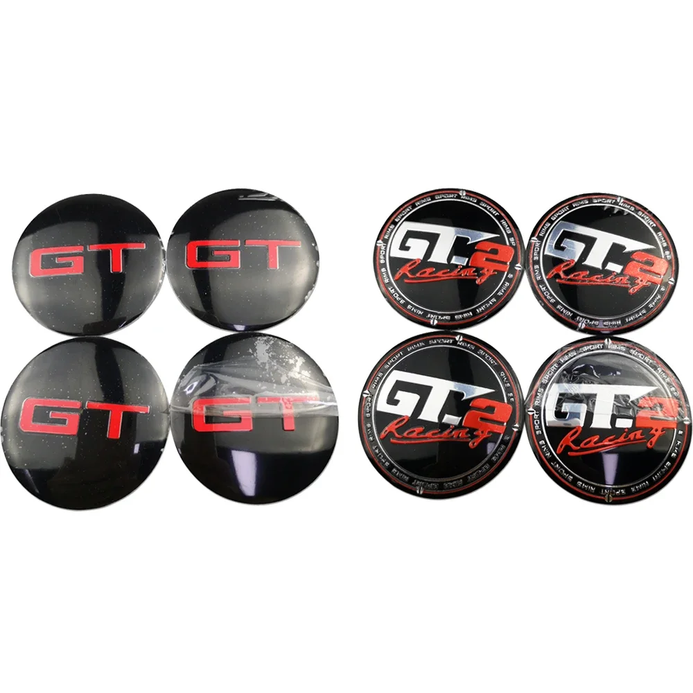 56mm GT GT.2 Car Wheel Center Stickers Tire Hub Caps Badge for Ford Mustang Mercedes Benz Nissan KIA KN Toyota Peugeot