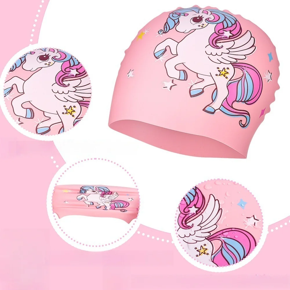 2026 summer Funny Kids Swimming Caps Boy and Girl Waterproof