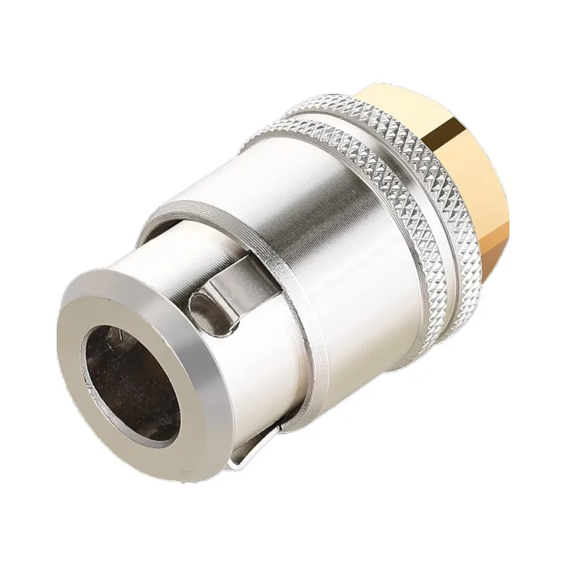 

1/4 Inch, Tire Inflator Heavy Duty 12V1 Stem Quick Connector Large Bore Air Chuck Valve Hand Tool