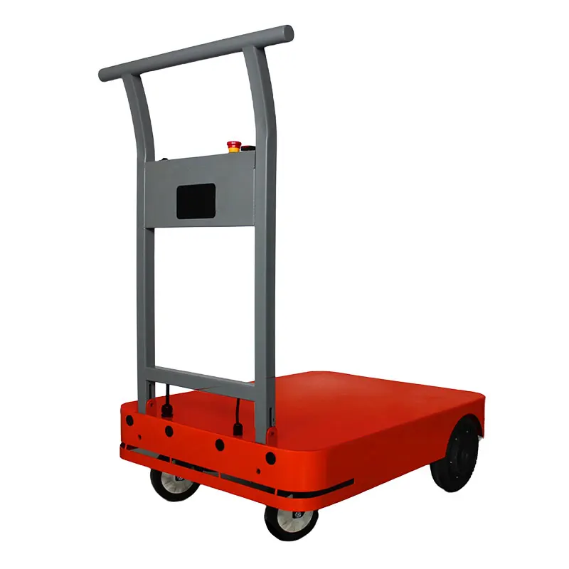 Electric Heavy Duty Flatbed Cargo 180 Kg Hand Truck AGV Cargo Trolley Platform