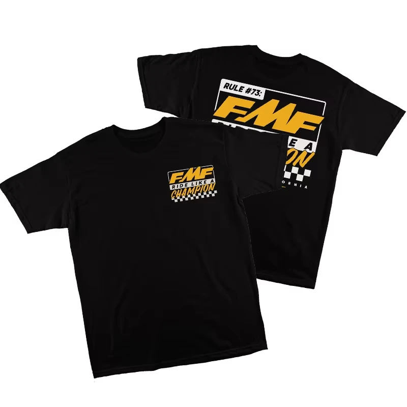 

2025 Men's T-shirt Women's RULE # 73 TEE FMF Moto T-shirt Cotton Retro Short Sleeved T-shirt Men's Top Street Wear T-shirt
