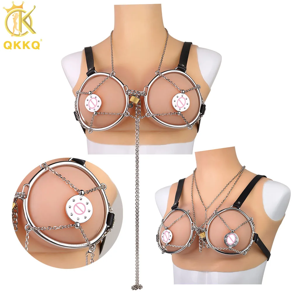 QKKQ Vrouwelijke Borstdruk Stimulator Wearable Tepel Kap Borst Bondage Cover BDSM Seksspeeltjes Sexy Gadget Voor Vrouwen 18 + Plezier