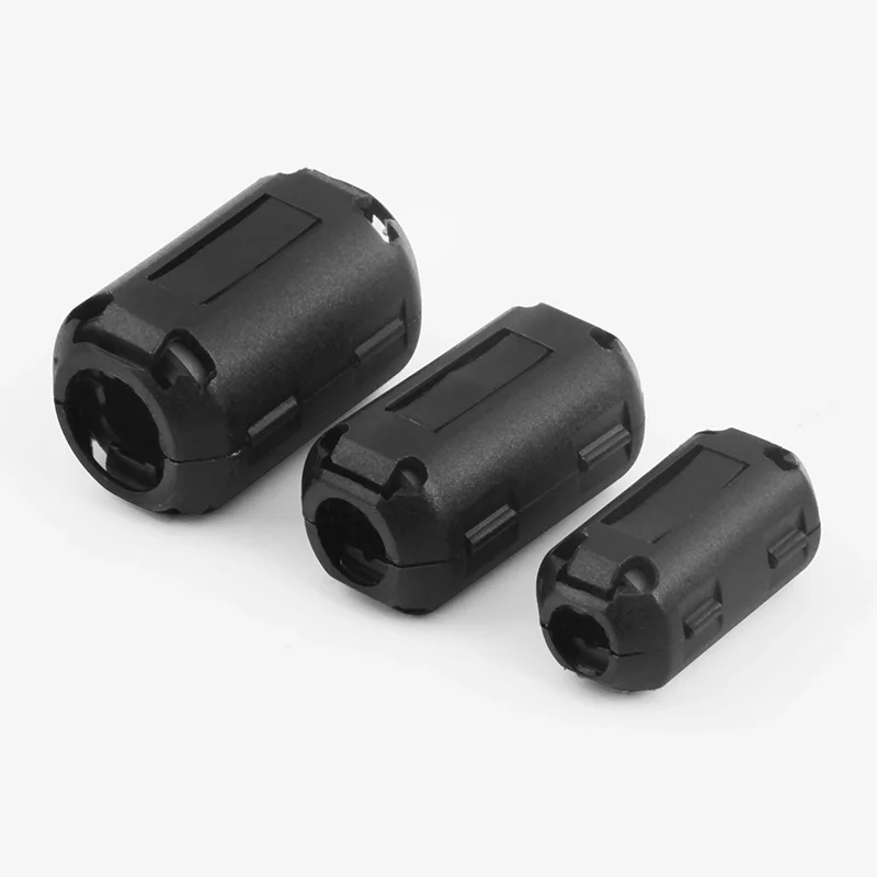 QINCROWN 2Pcs clip-on Ferrite Core Cord Ring Choke Bead RFI EMI Noise Suppressor Filter for Audio line USB Video cable 6/10/13mm