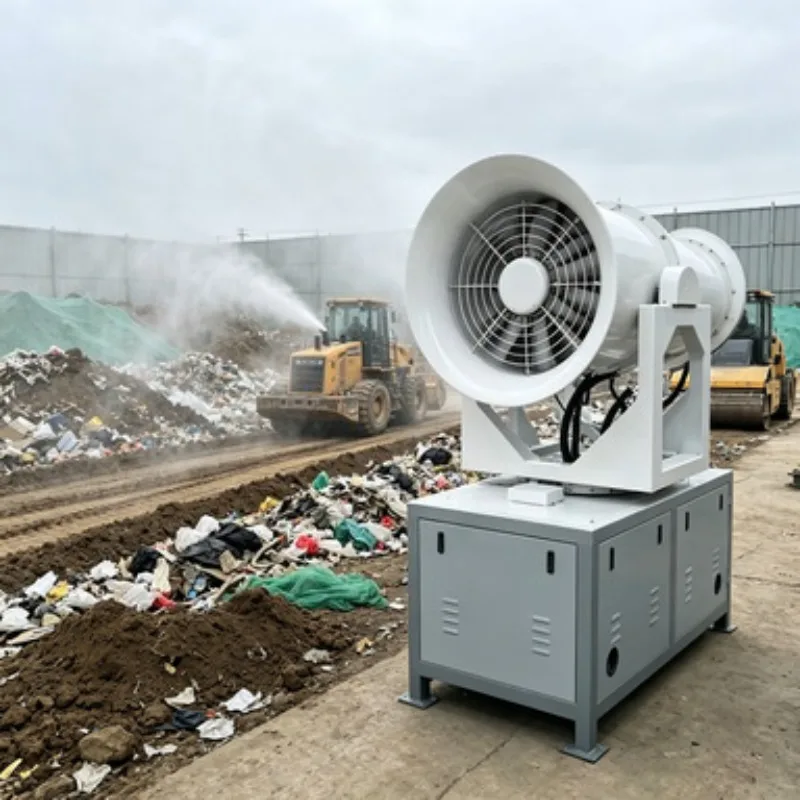 High Efficiency 30-120m Range Fog Cannon Maechine Dust Suppression System Water Mist Cannon for Mining Construction Sit