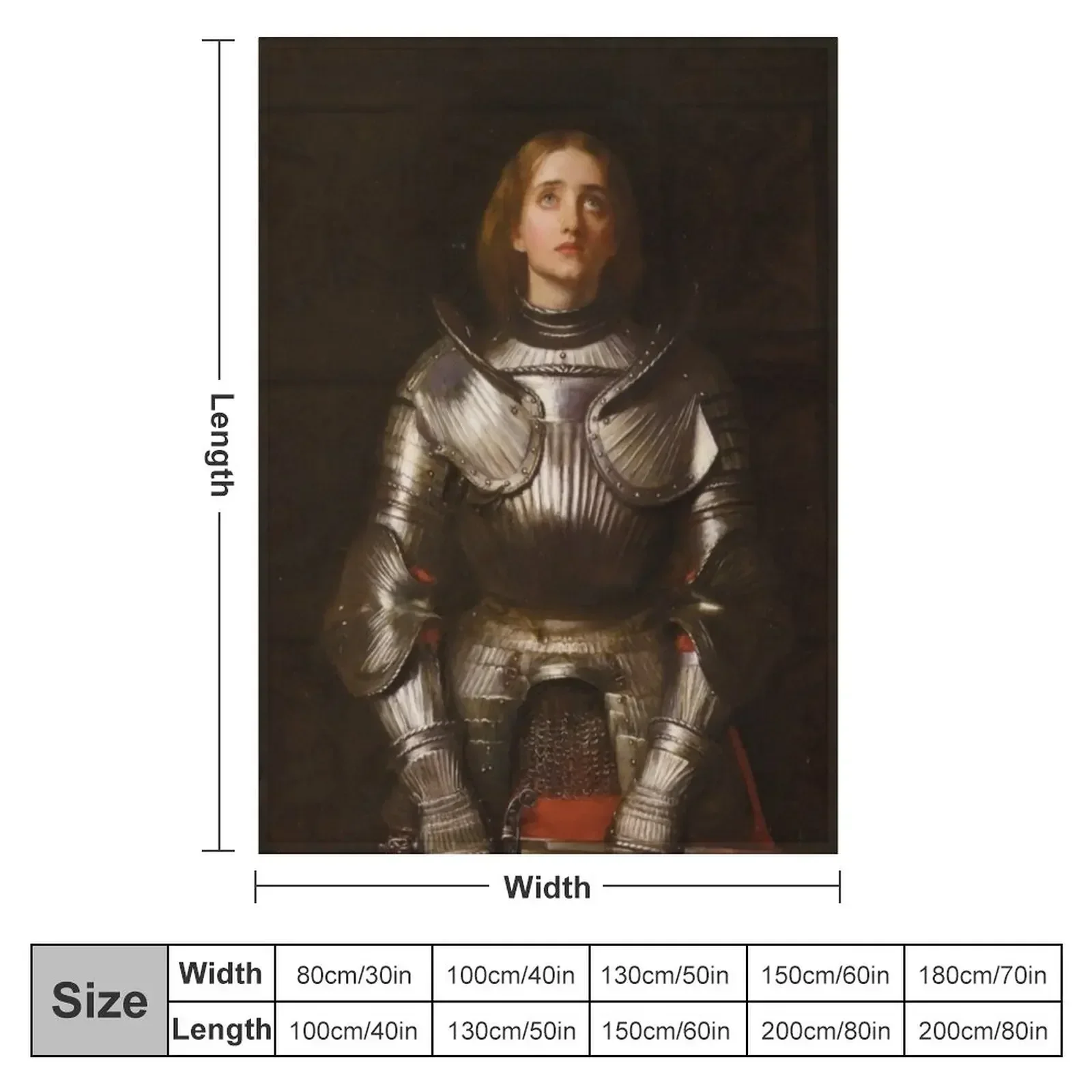 John Everett Millais - Joan D?Arc (1865) Throw Blanket Luxury Designer funny gift Soft Plush Plaid Custom Blankets