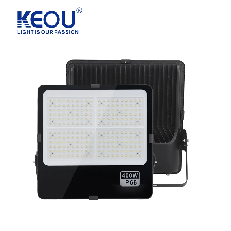 LED Flood Light 400W 40000 Lumen High Efficacy 100Lm/W High Efficiency Outdoor Commercial Lighting Fixture