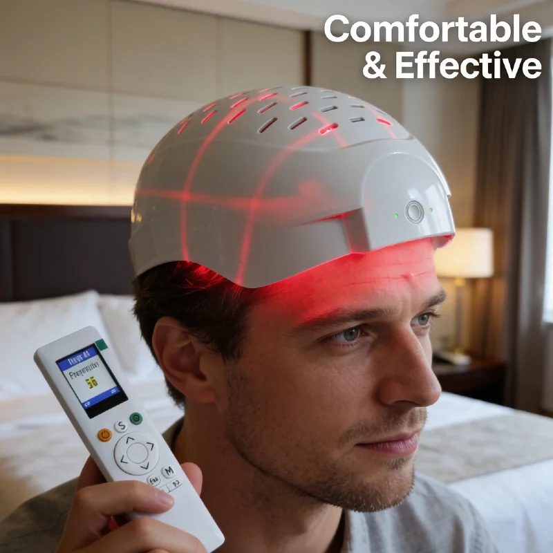 2026 New 6750mW 300 Diodes Fast Hair Regrowth Cap Red Laser Helmet for Anti Hair Loss Therapy Home Use