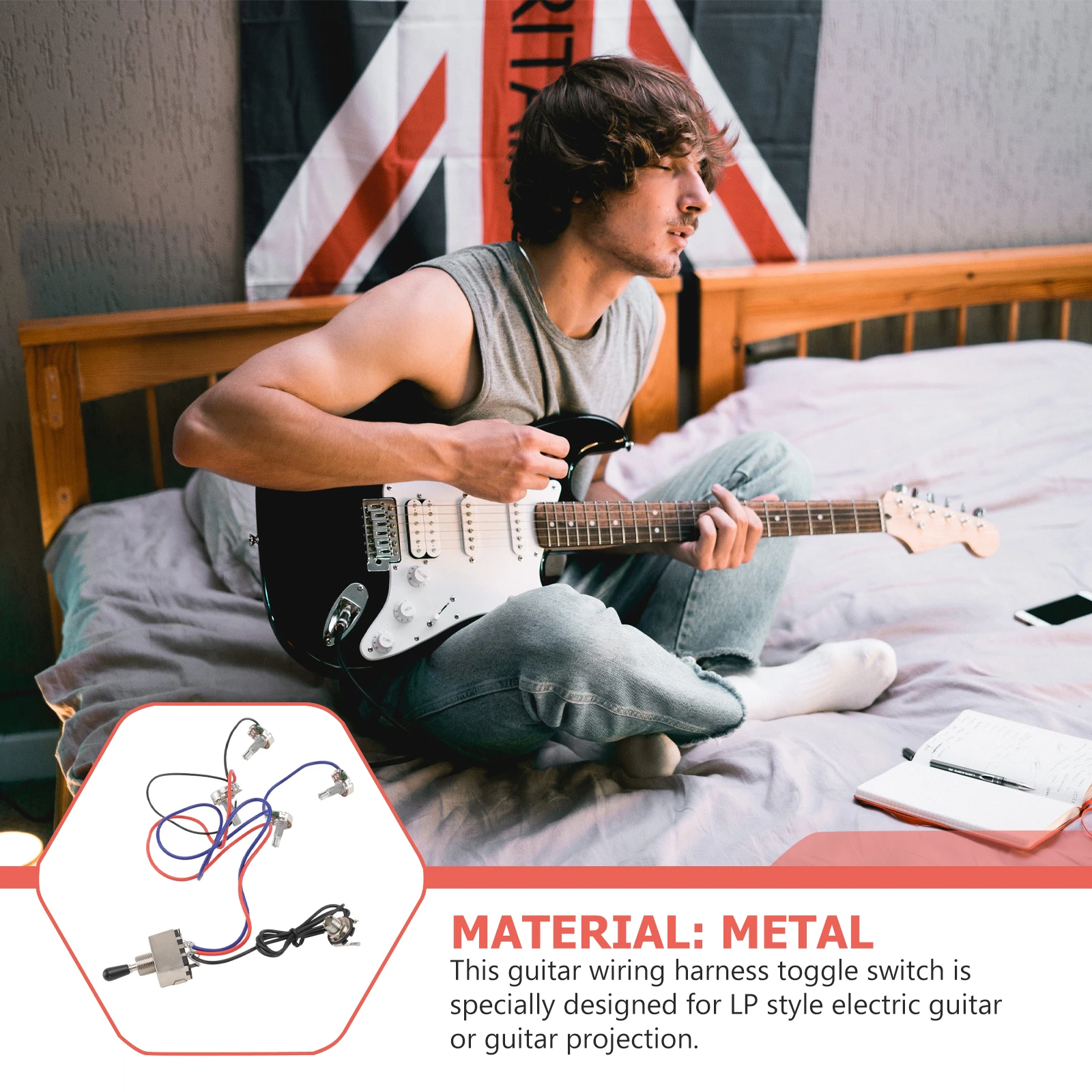 

guitar wiring harness guitar toggle guitar volume guitar tone jack guitar parts