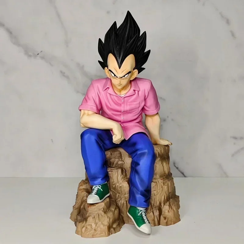 Dragon Ball Anime Figure Gk Fc Vegeta Plain Clothes Tidy Casual Wear seduta postura Figure modello Doll Decor Statue Gift Toys