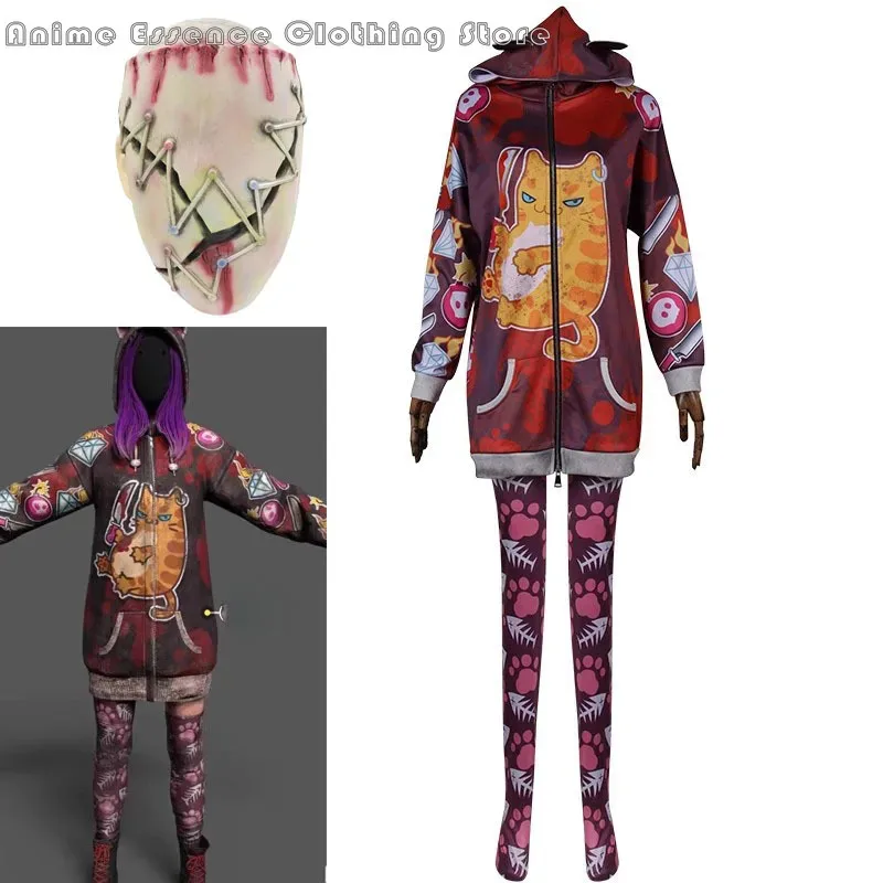 DY20Anime Legion Susie Cosplay Disfraces Gato Sudadera con capucha Juego de rol Uniforme Máscara Mujer Mujeres Hombres Halloween Carnaval Fiesta Outfit2