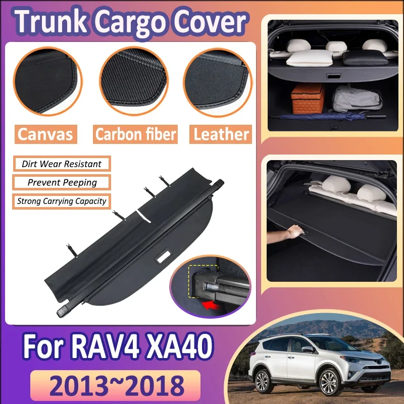 

Car Rear Trunk Curtain For Toyota RAV4 2014 Accessories 2013~2018 RAV 4 XA40 MK4 Car Luggage Storage Partition Board Cargo Cover