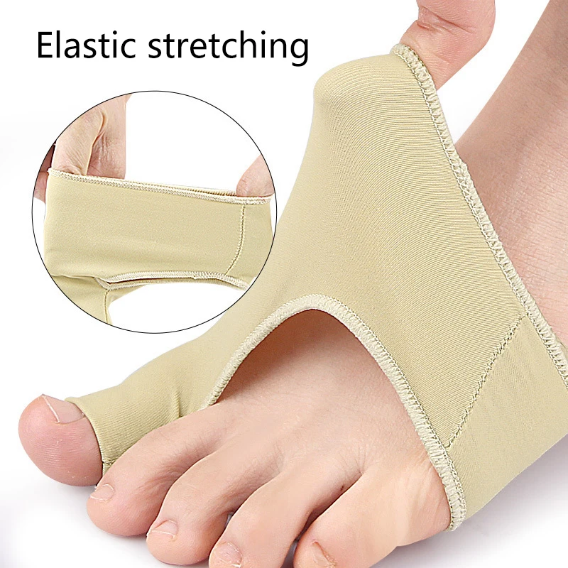 Almohadilla de Gel Corrector de juanetes, Protector de Hallux Valgus de nailon elástico, separador de dedos de los pies, suministros ortopédicos para el cuidado de los pies, 2 piezas/1 par