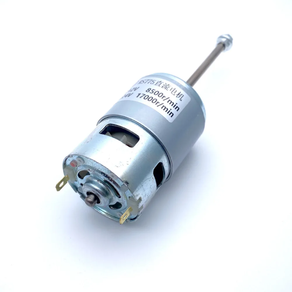 775 DC Motor 6V 12V 24V 68MM Screw Thread Shaft Dual Bearing 3000-17000rpm 15000RPM Lawn TOOL Motor