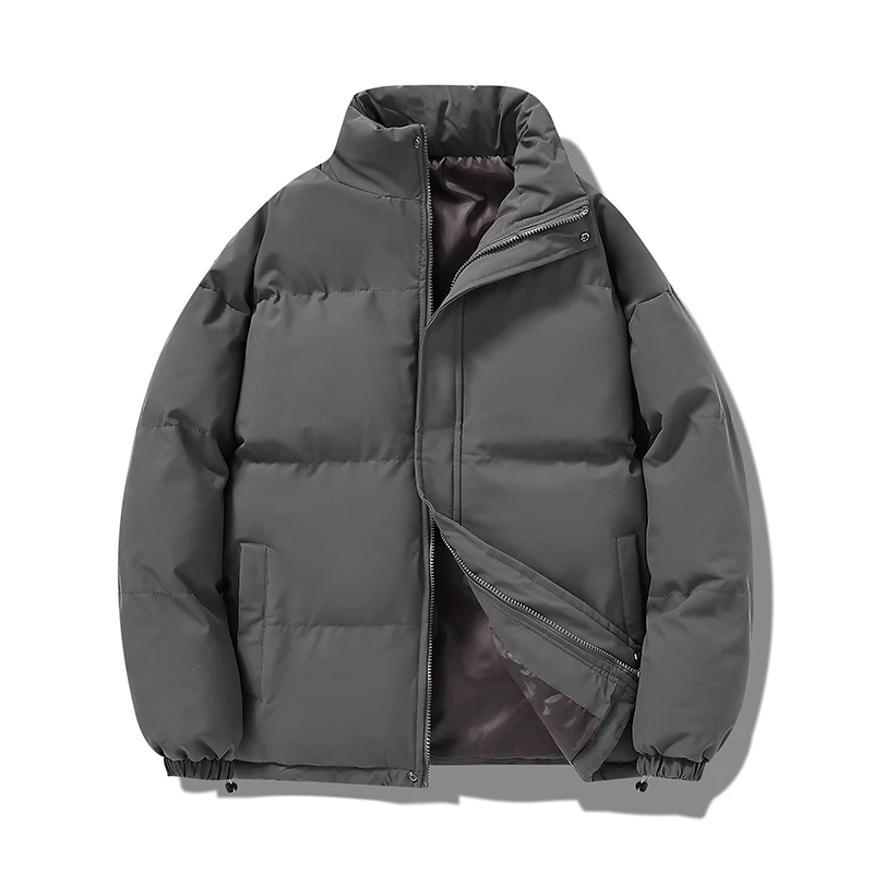 Kurtka męska outdoorowa, sportowa, kempingowa, uniwersalna, modna, podróżna, biznesowa, wiatroodporna, gruba i ciepła, jednokolorowa, bawełniana.