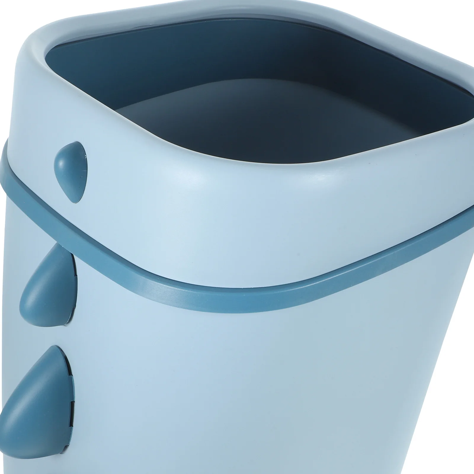 

Kitchen Garbage Can Cartoon Dinosaur Trash Bin Small for Bedroom Animal Shaped Kids Blue Plastic Girl