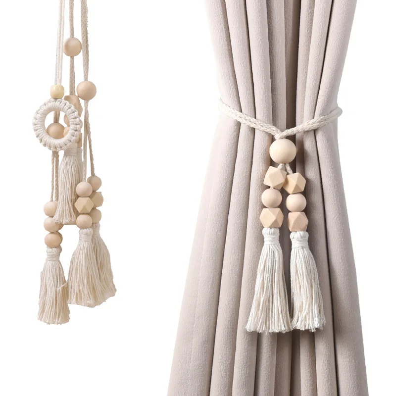 

Скандинавские минималистичные завязки для штор, стиль в стиле бохо-шик для проживания в семье. Надежно удерживают прозрачные шторы, аккуратные и стильные, добавляют свежие набросы.